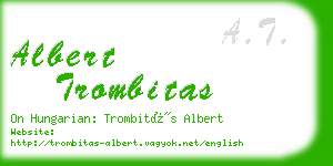 albert trombitas business card